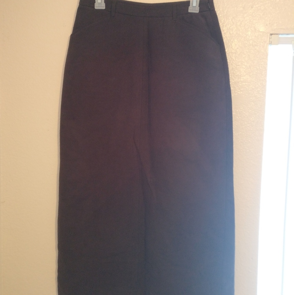 Long Brown Pencil Skirt